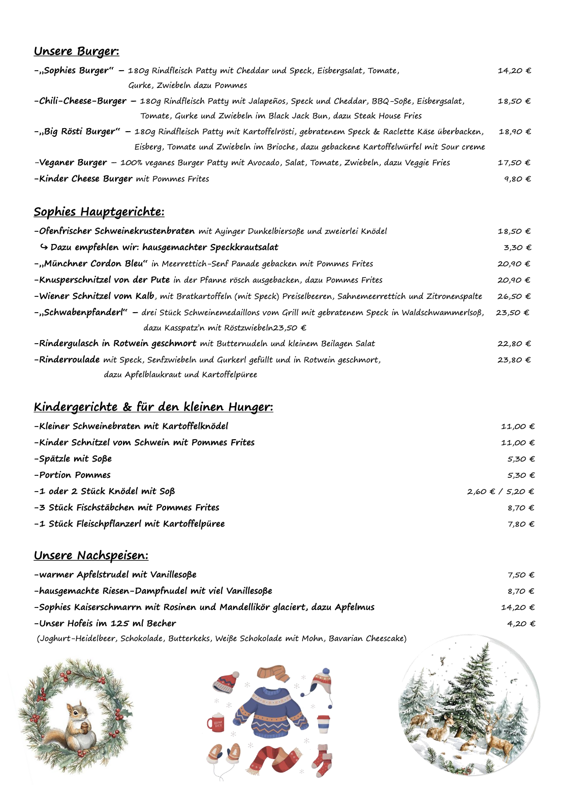 Speisekarte Seite 4